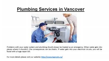 Emergency plumbers in Vancouver