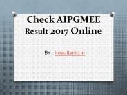 Get AIPGMEE Exam Result 2017 Online