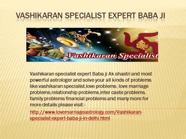 vashikaran Specialist Expert baba ji