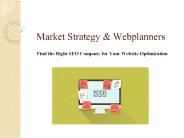 Seo Company Melbourne - Market Strategy & Webplanners