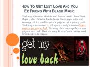 How to get lost love back with black magic