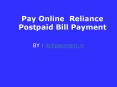 Pay Online Reliance prepaid bill payment PowerPoint PPT Presentation