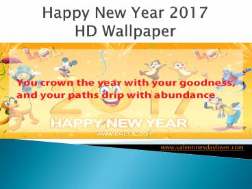 Happy New Year 2017 HD Wallpaper