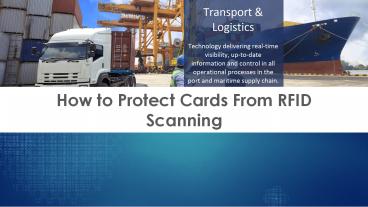 How to Protect Cards From RFID Scanning