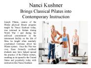 Nanci Kushner Brings Classical Pilates into Contemporary Instruction