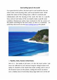 Best Surfing Spots in the world
