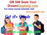 GB 540 Seek Your Dream/uophelp.com
