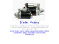 Starter Motors PowerPoint PPT Presentation