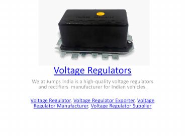 Voltage Regulators