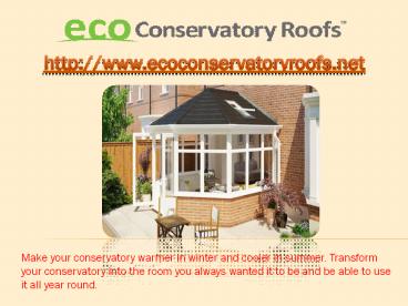 ConservatoryRoof Insulation