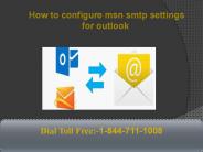 how to configure msn smtp settings for outlook