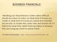 Business Financials