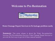 Water Reconstruction Services, Fire Reconstruction Services