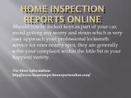 Home Inspection Reports Online