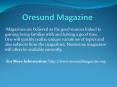 Oresund Magazine PowerPoint PPT Presentation