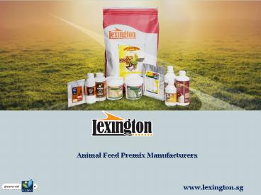 Animal Feed Premix Manufacturers