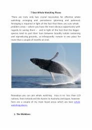 7 Best Whale Watching Places