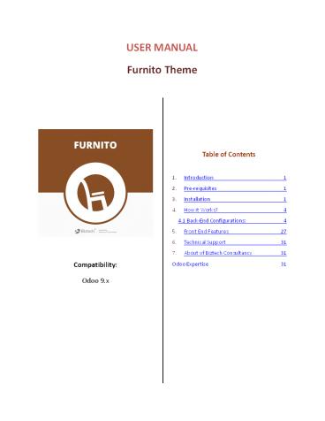 Odoo Furnito Ecommerce Theme, Responsive OpenERP Furniture Theme