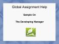 Sample PPT On The Devloping Manger PowerPoint PPT Presentation