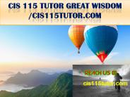 CIS 115 TUTOR GREAT WISDOM /cis115tutor.com