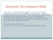 Economic Development Skills