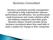 Business Consultant
