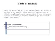 Taste of Holiday