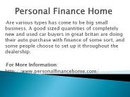 Personal Finance Home