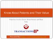 Patent Valuation and Patent Broker Services