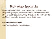 technology specia list