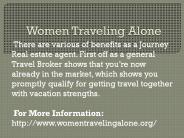 women traveling alone