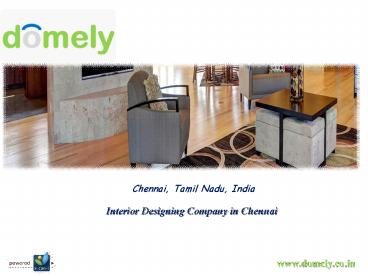 Interior Designing Company in Chennai
