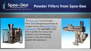 Dry Filling Machines - Spee Dee