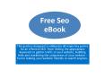 Seo Free ebook PowerPoint PPT Presentation