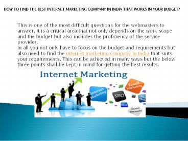 internet marketing company in india