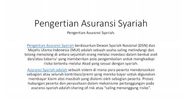 pengertian asuransi syariah