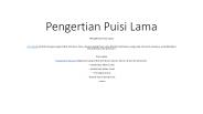 pengertian puisi lama