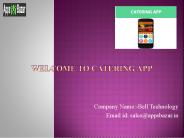 Increase your business with Catering App