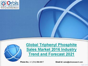 2016 Triphenyl Phosphite Sales Market Globally