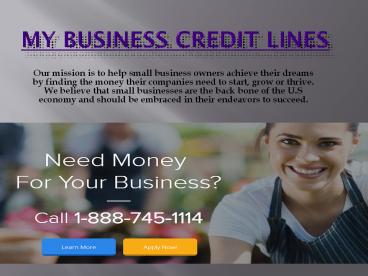 My Business Credit Lines - My Business Credit Line