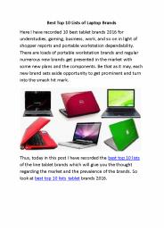Best top 10 lists of laptop brands