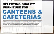 Setting-Up Office Canteens with Functional Furniture