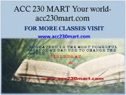 ACC 230 MART Your world-acc230mart.com