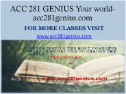 ACC 281 GENIUS Your world- acc281genius.com
