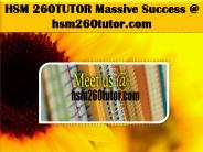 HSM 260TUTOR Massive Success @ hsm260tutor.com