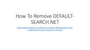 How To Remove DEFAULT-SEARCH.NET