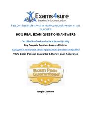 CPHQ Questions Answers