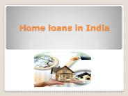 Home loans in India