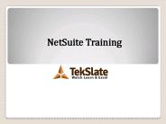 NetSuite Training
