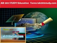 AB 203 STUDY Education  Terms/ab203study.com